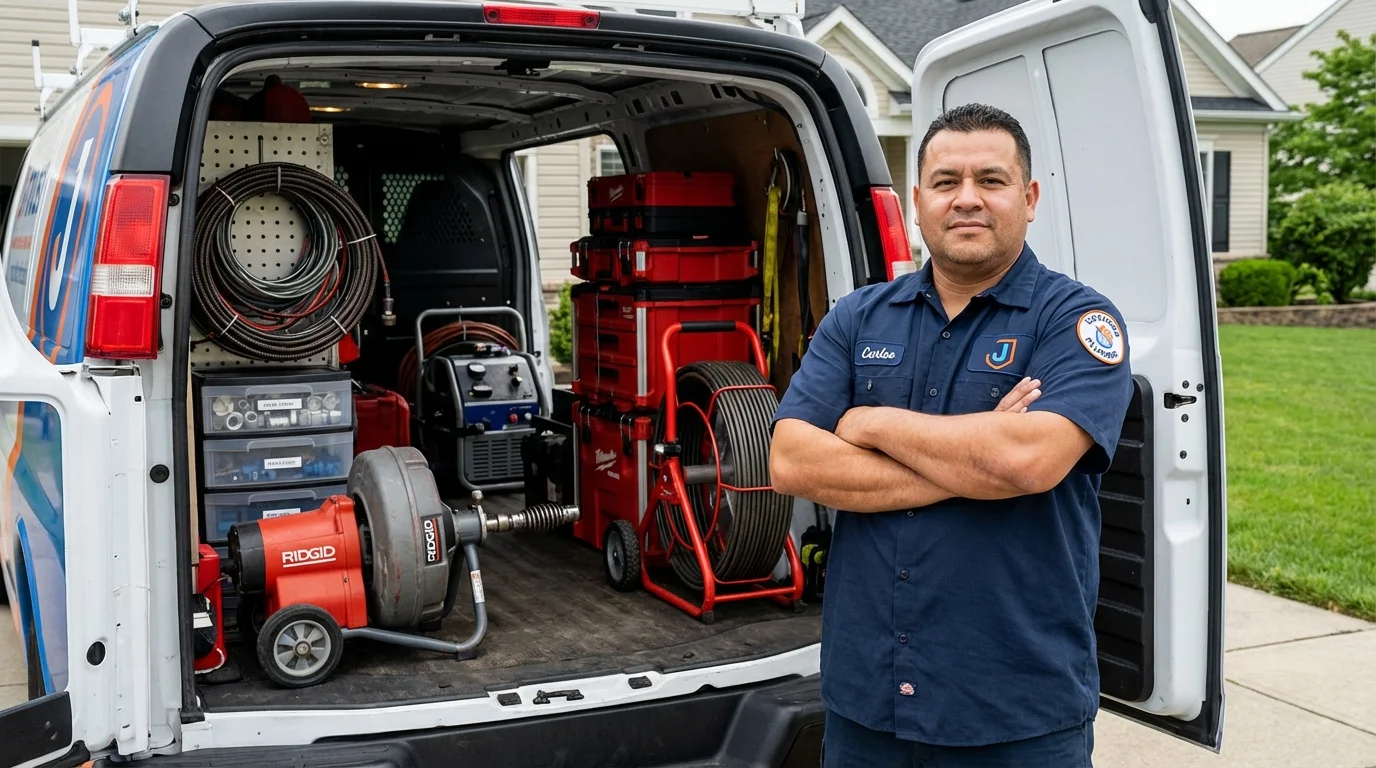 Professional drain cleaning equipment and Johns Plumbing LLC plumber in Laguna Woods