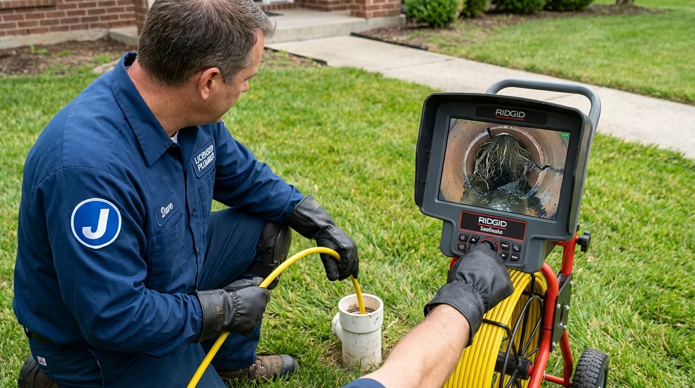 Sewer camera inspection being performed by Johns Plumbing LLC in Laguna Woods